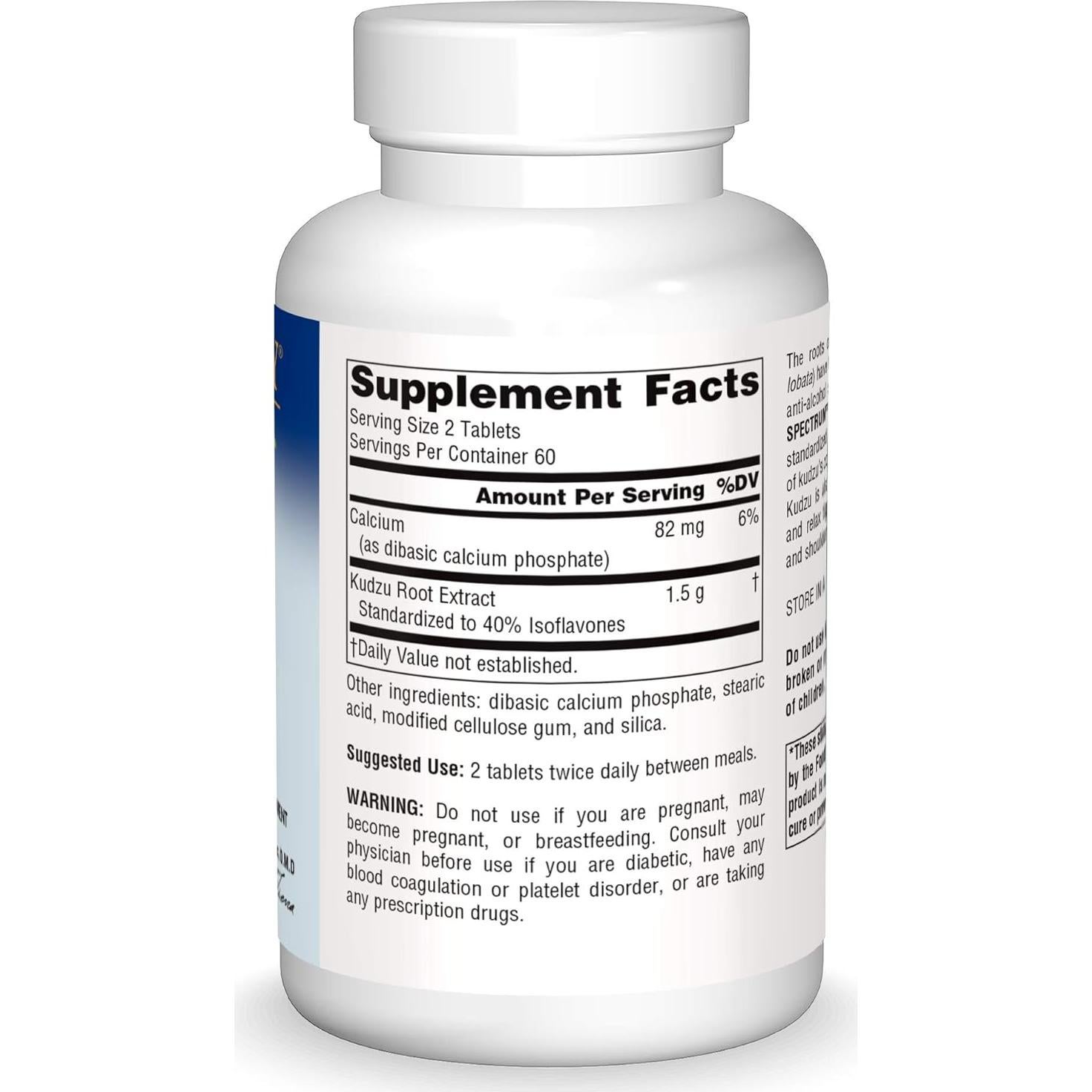 Tabletas de Kudzu Espectro Completo Planetary Herbals 120 Unidades