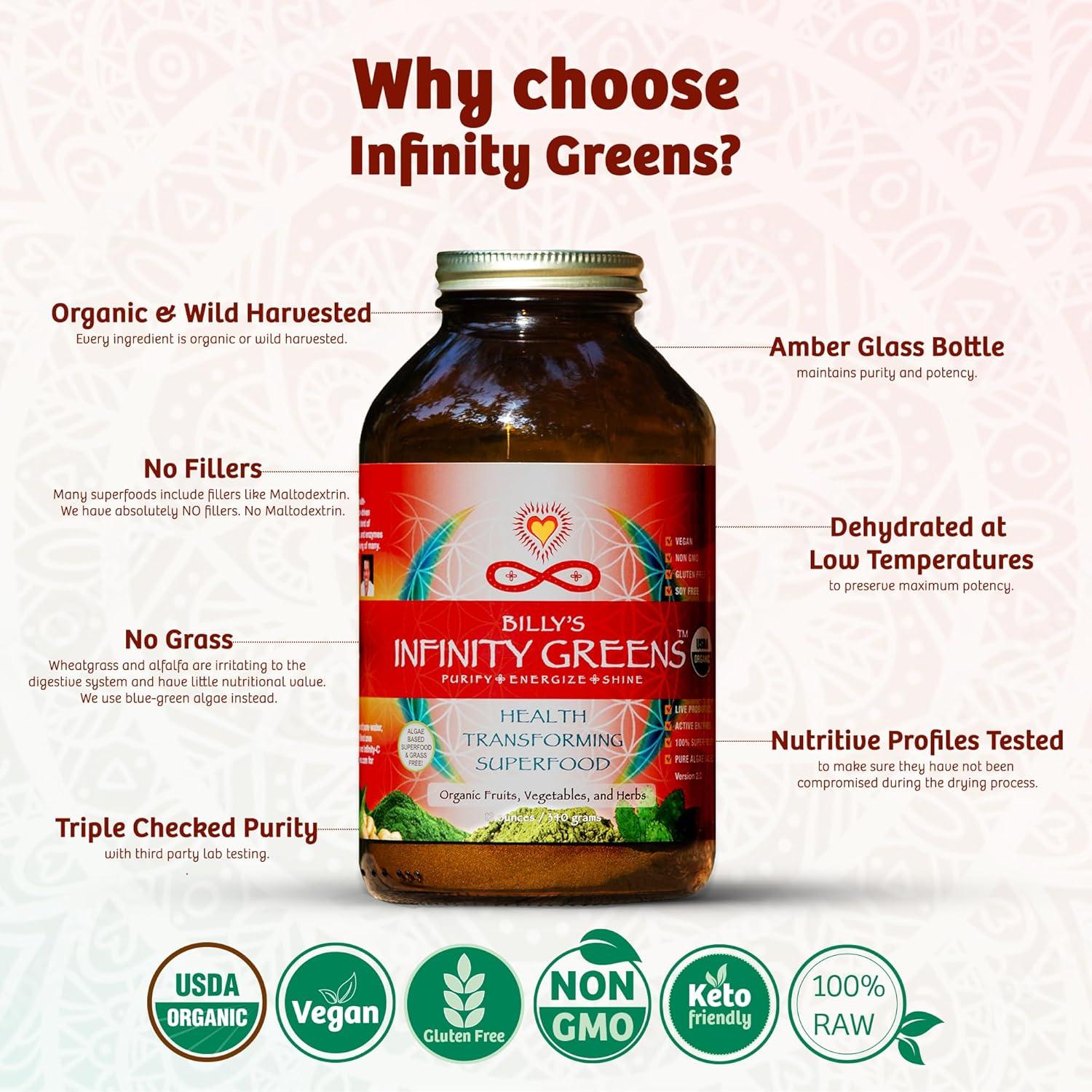 Paquete de Superalimentos Infinity Greens y Vitamina C Orgánica