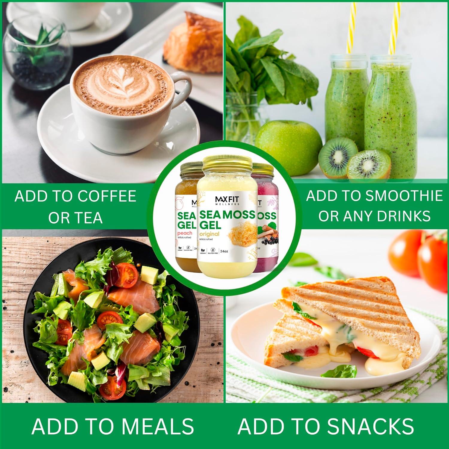 Gel de Musgo Marino MAX FIT 680g Ashwagandha Mango 92 Nutrientes