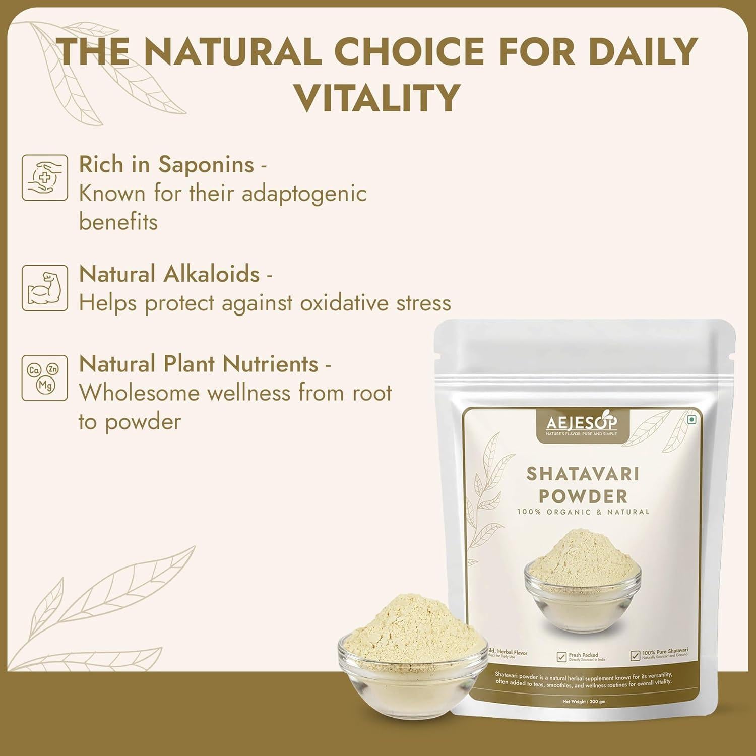 Polvo de Shatavari 200g - JKT GROUP - Hierba Rejuvenecedora