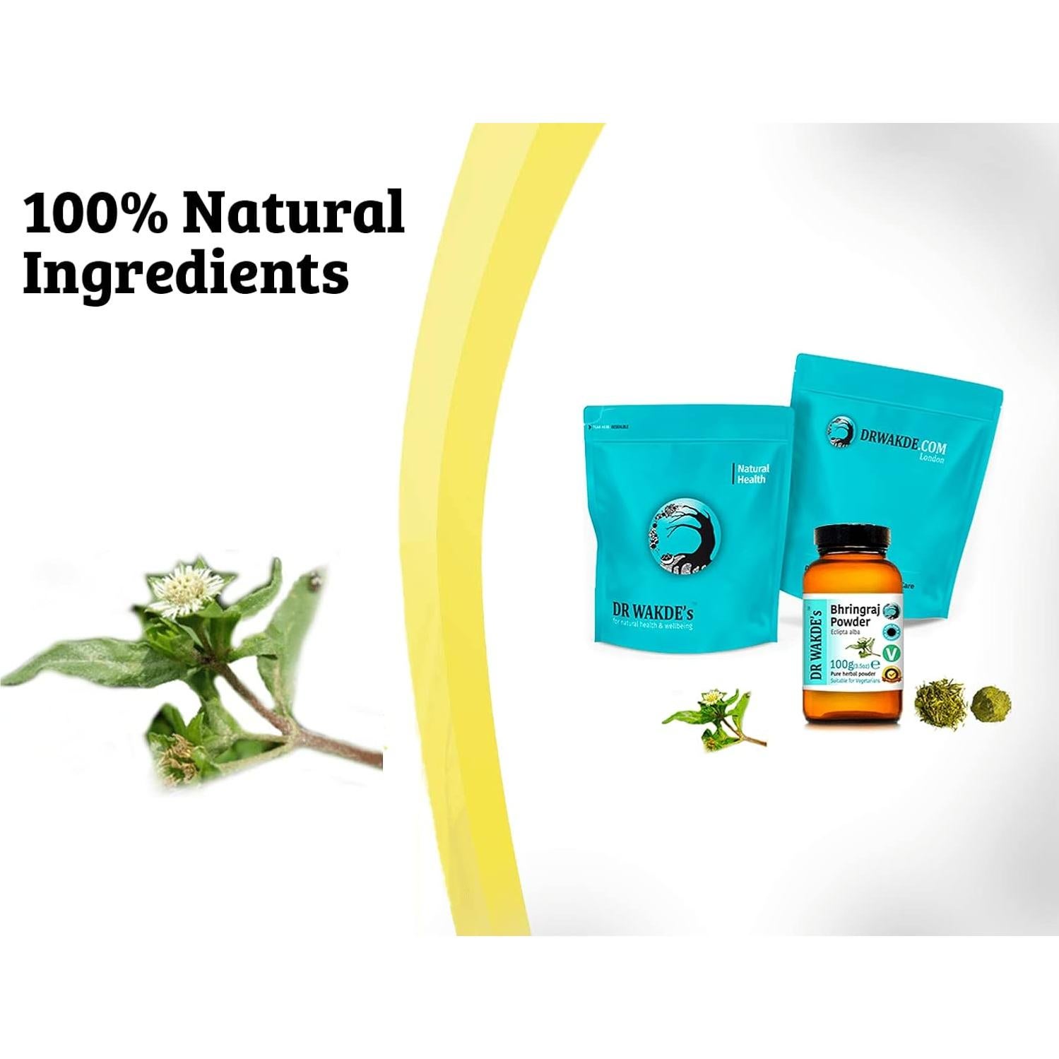 Polvo de Bhringraj Dr Wakde 1kg - Puro y Vegano