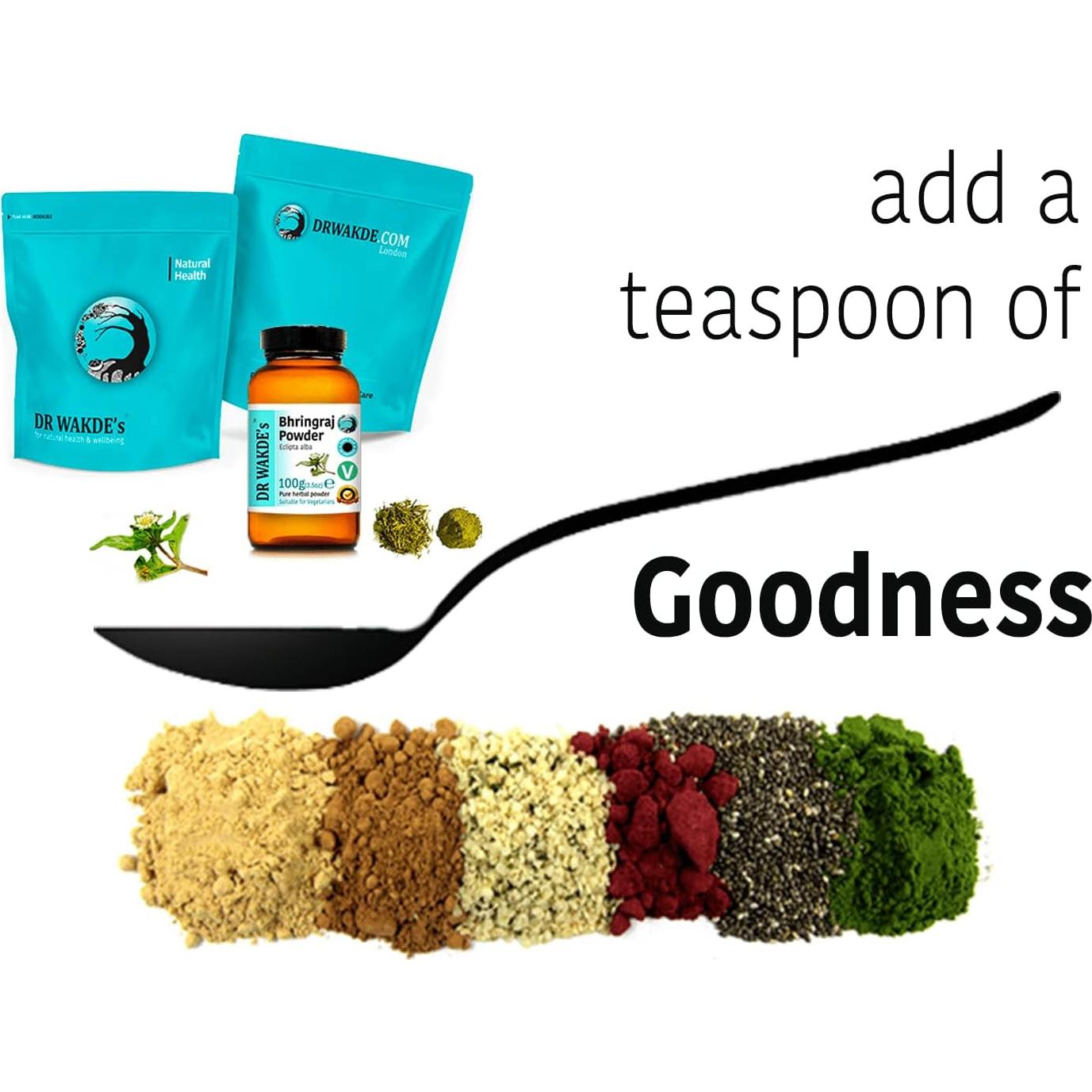 Polvo de Bhringraj Dr Wakde 1kg - Puro y Vegano