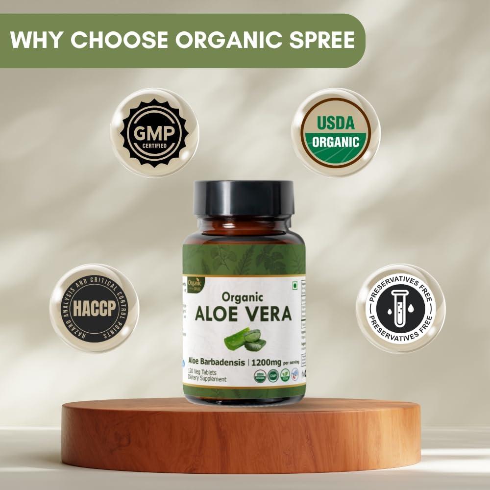 Suplemento Orgánico de Bhringraj y Aloe Vera - 120 Tabletas