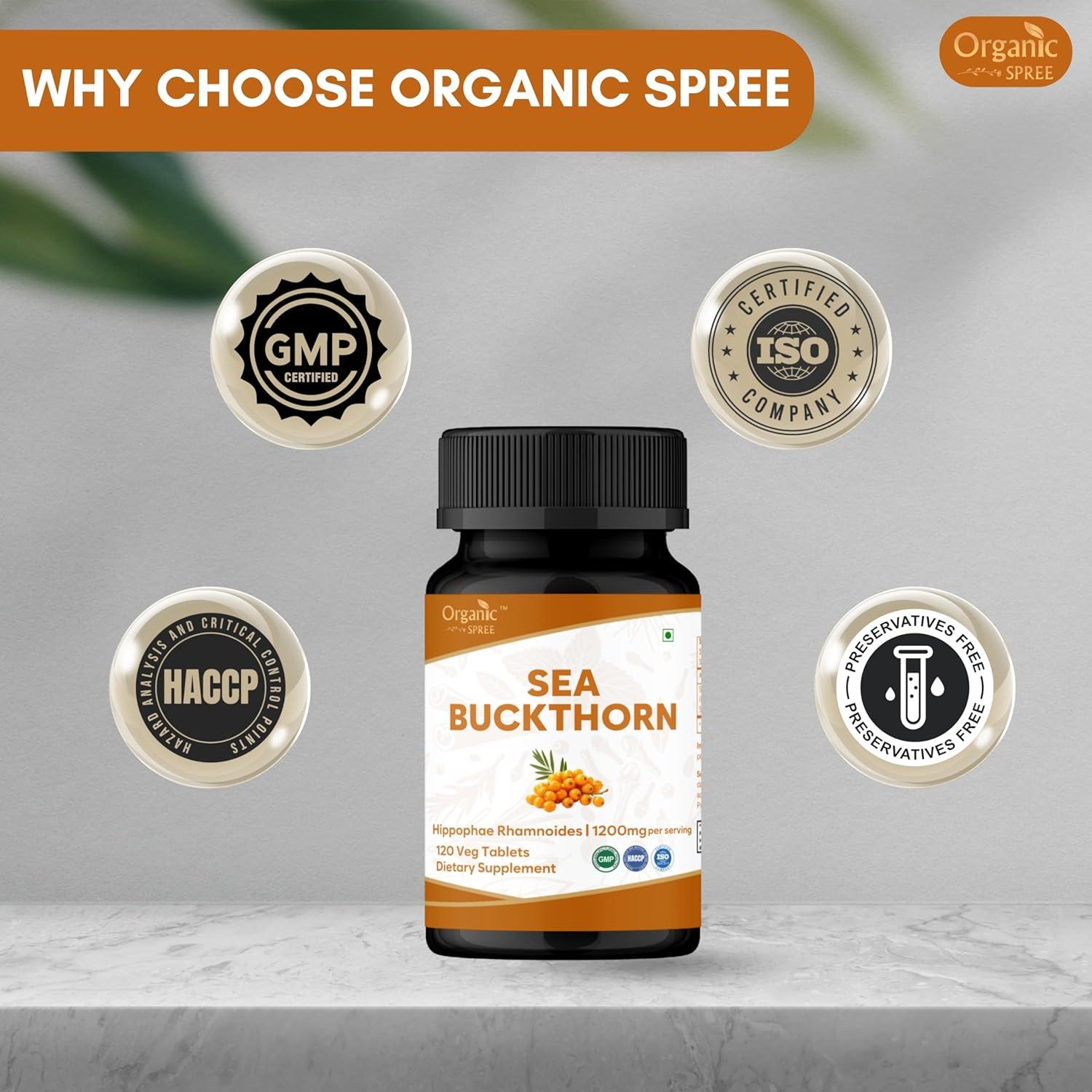 Suplemento Orgánico Bhringraj y Espino Marino 120 Tabletas