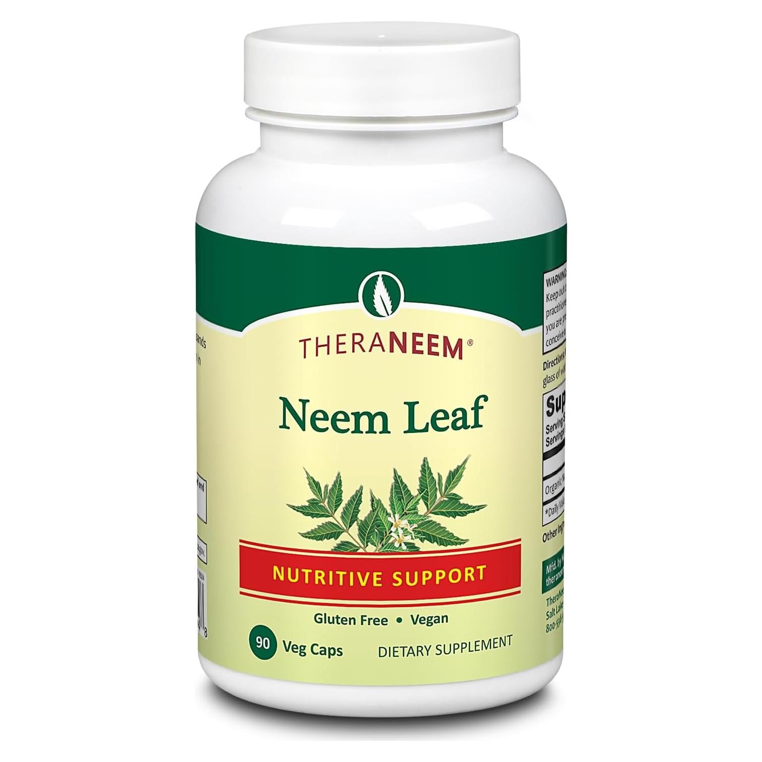 Cápsulas de Neem TheraNeem - 90 VegCaps Antioxidantes Vegano