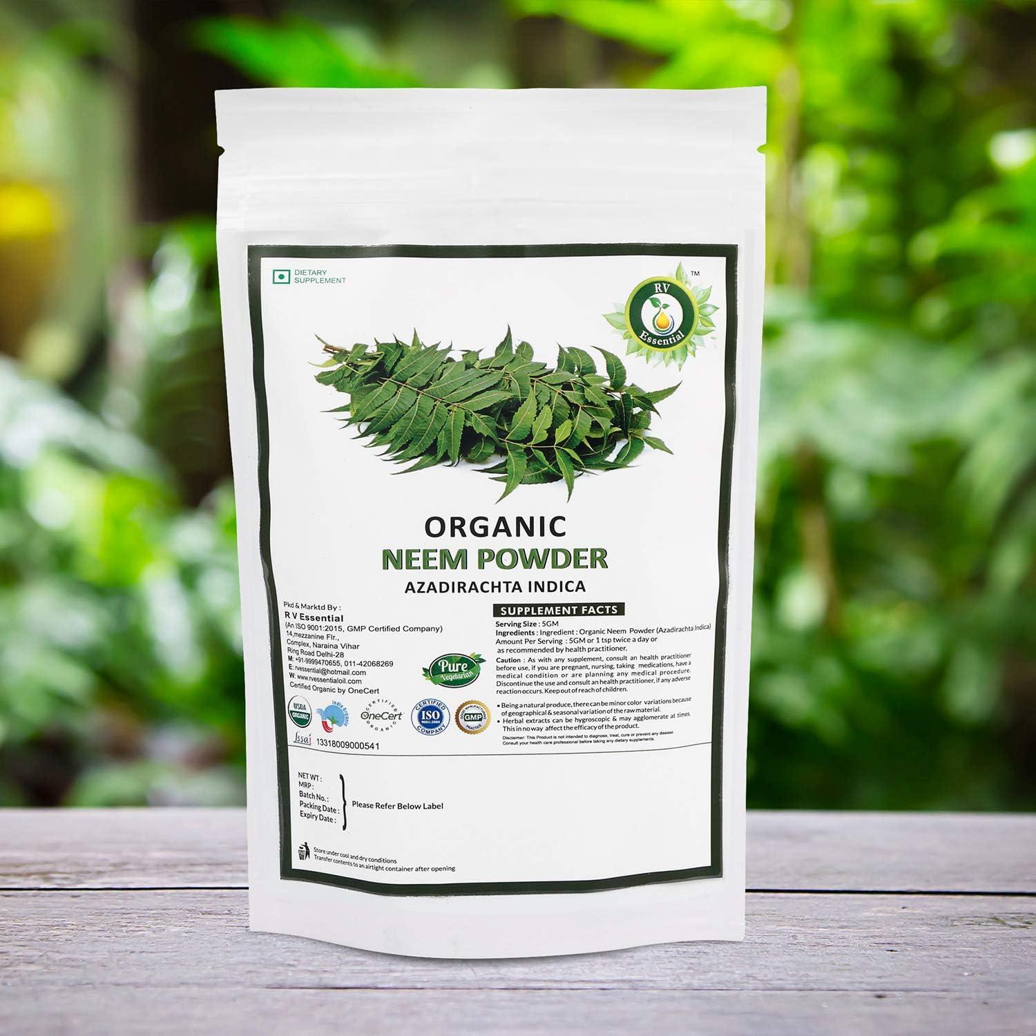 Polvo de Neem Orgánico R V Esencial 200g - Suplemento Herbal