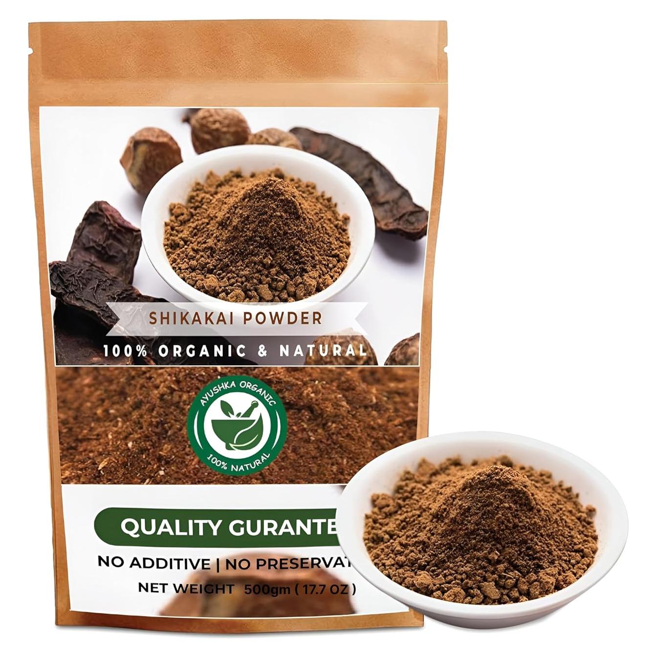 Polvo de Shikakai 500g Ayushka Organic - Cuidado Natural del Cabello