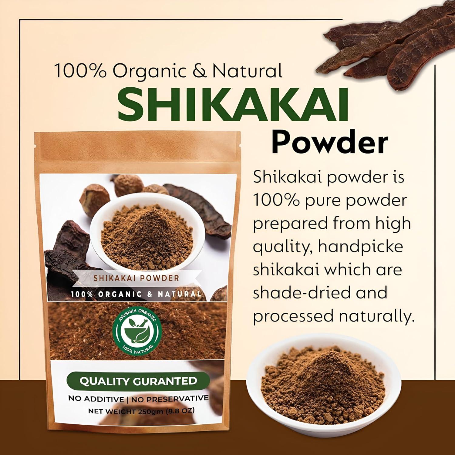 Polvo de Shikakai 500g Ayushka Organic - Cuidado Natural del Cabello