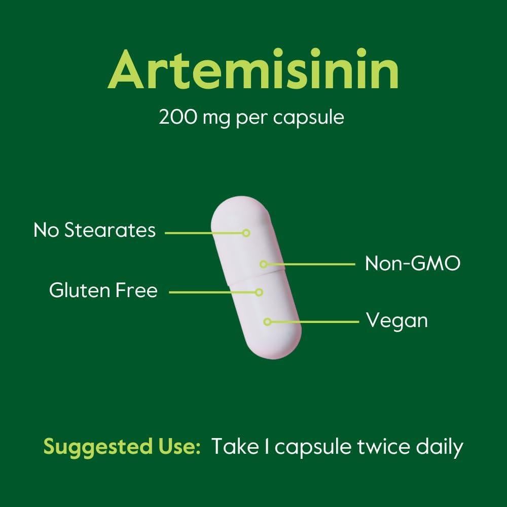 Suplemento de Artemisinina 200mg Bestvite - 60 Cápsulas Veganas