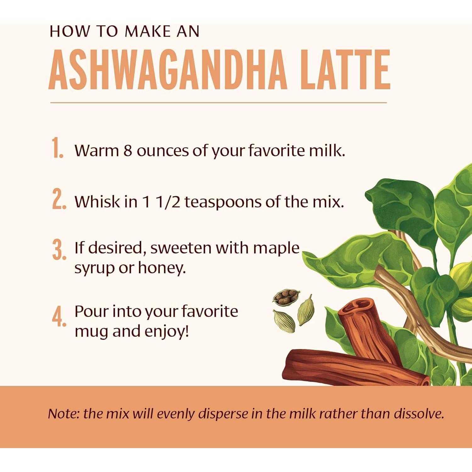 Latte de Ashwagandha Banyan Botanicals 119g - Bebida Herbal Sin Cafeína