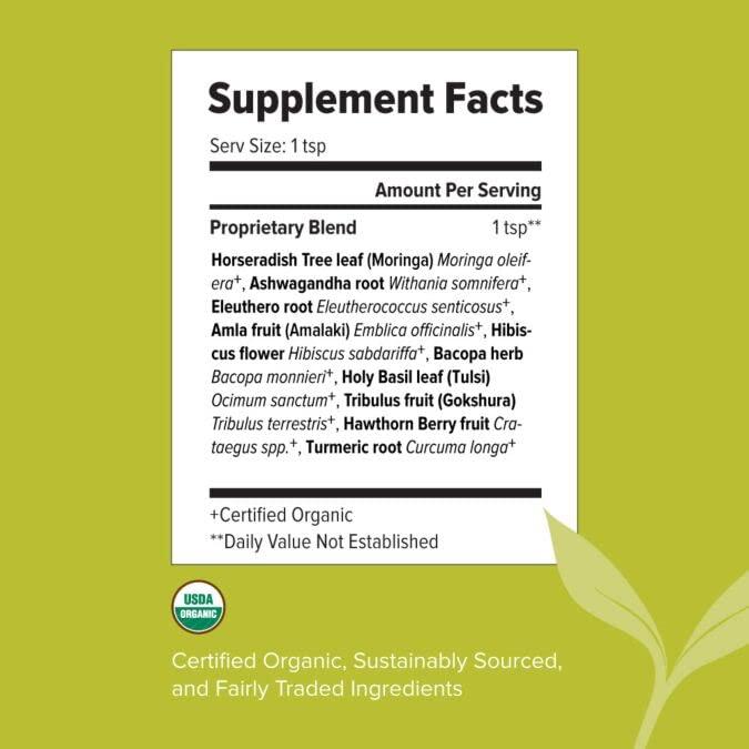 Polvo de Superalimento Orgánico Banyan Botanicals 70g - Moringa, Ashwagandha, Tulsi