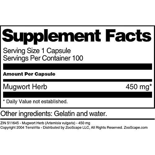 Hierba de Artemisa TerraVita 450 mg 100 cápsulas