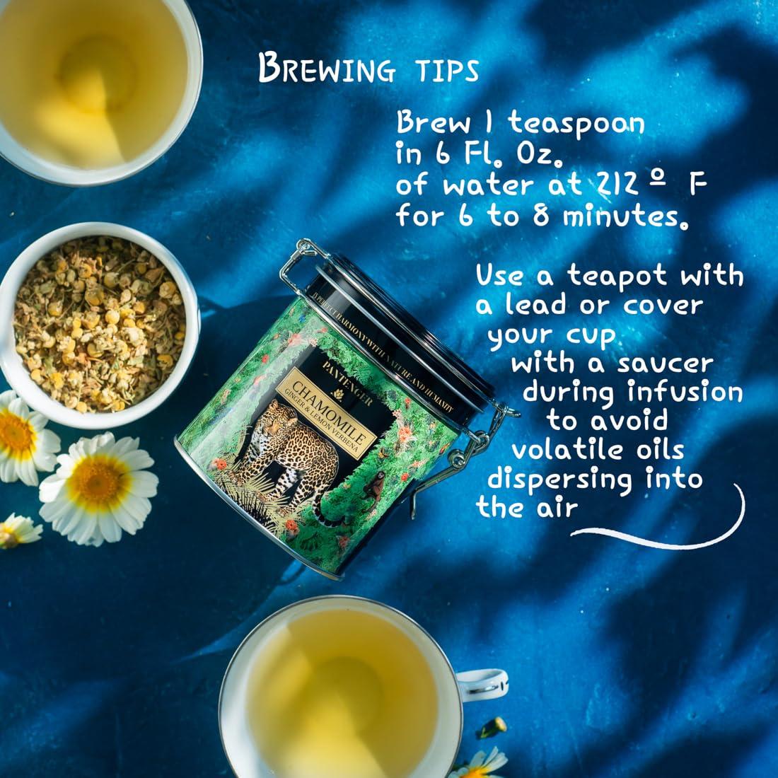 Té de Manzanilla Orgánica y Jengibre Pantenger - 40 Porciones