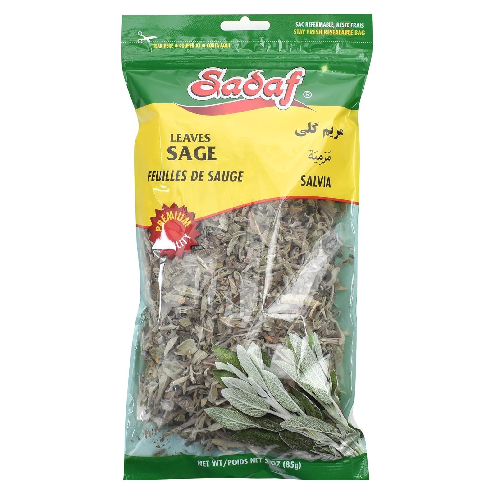 Hojas de Salvia Enteras Sadaf - Especia Mediterránea 85g
