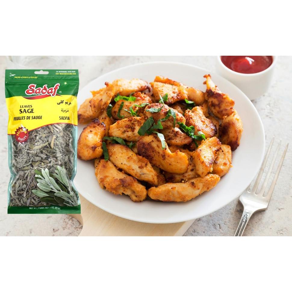 Hojas de Salvia Enteras Sadaf - Especia Mediterránea 85g