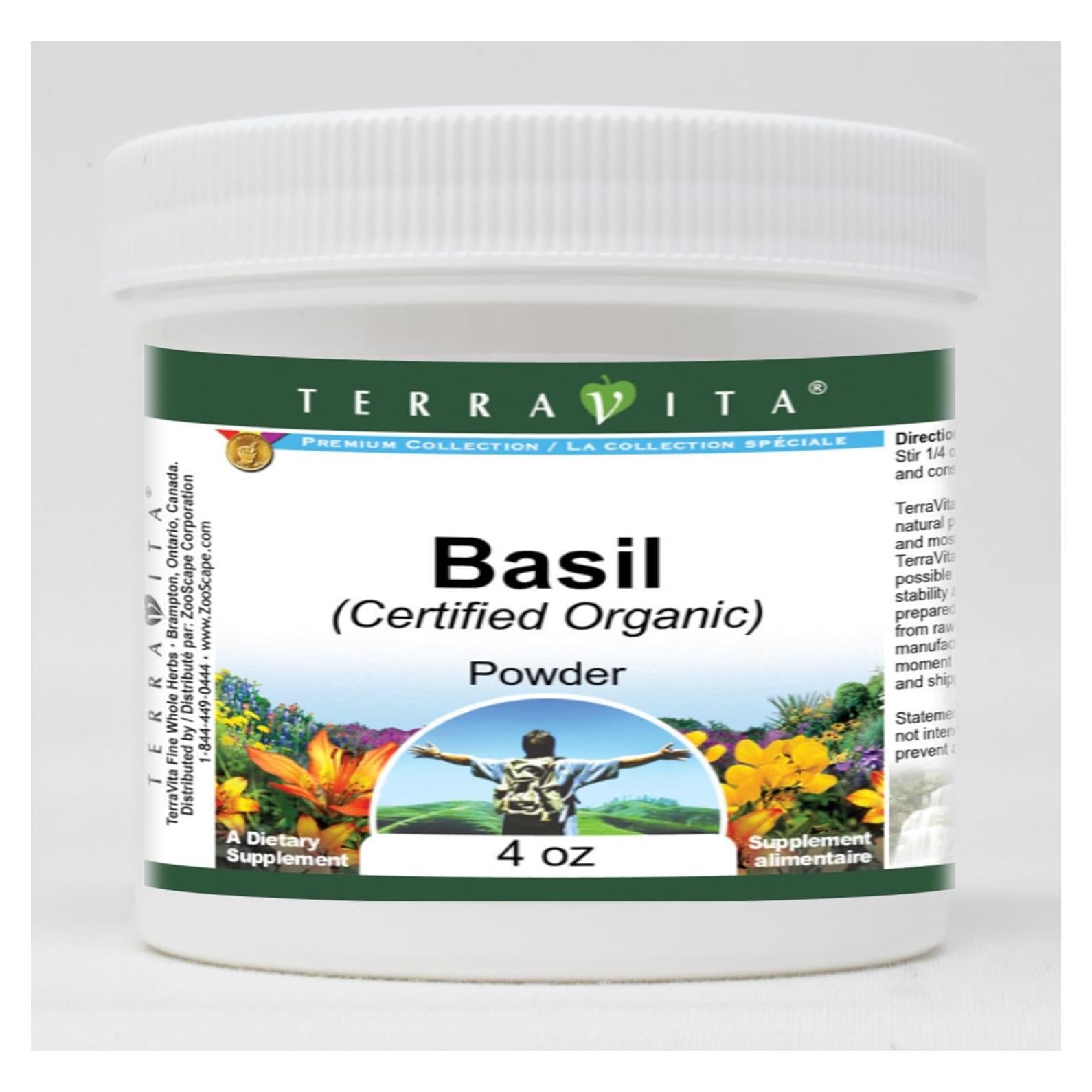 Albahaca Orgánica Certificada en Polvo 113 g TerraVita