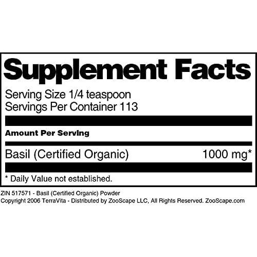 Albahaca Orgánica Certificada en Polvo 113 g TerraVita