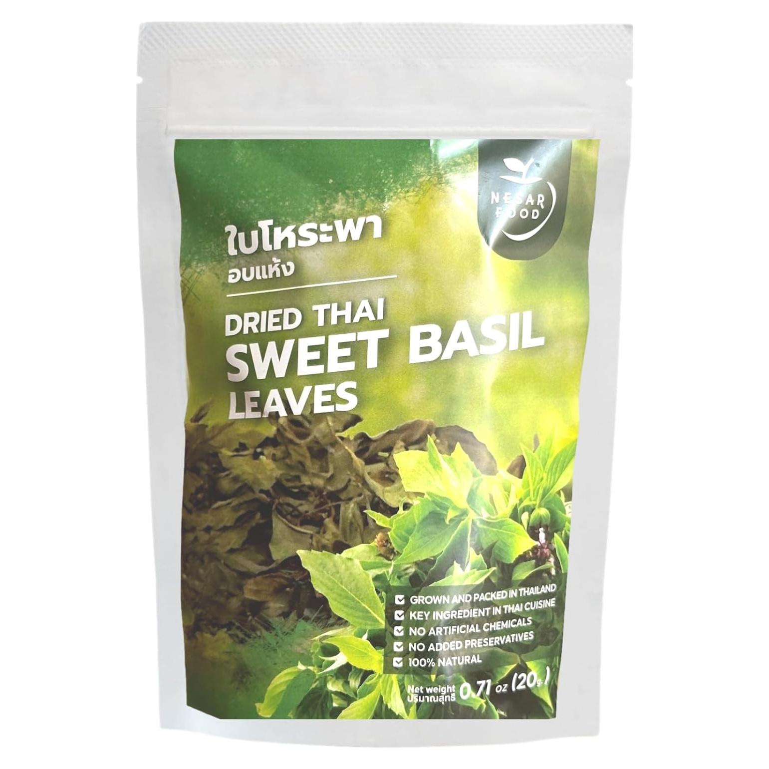 Hojas de Albahaca Dulce Tailandesa Secas NESAR FOOD 20g