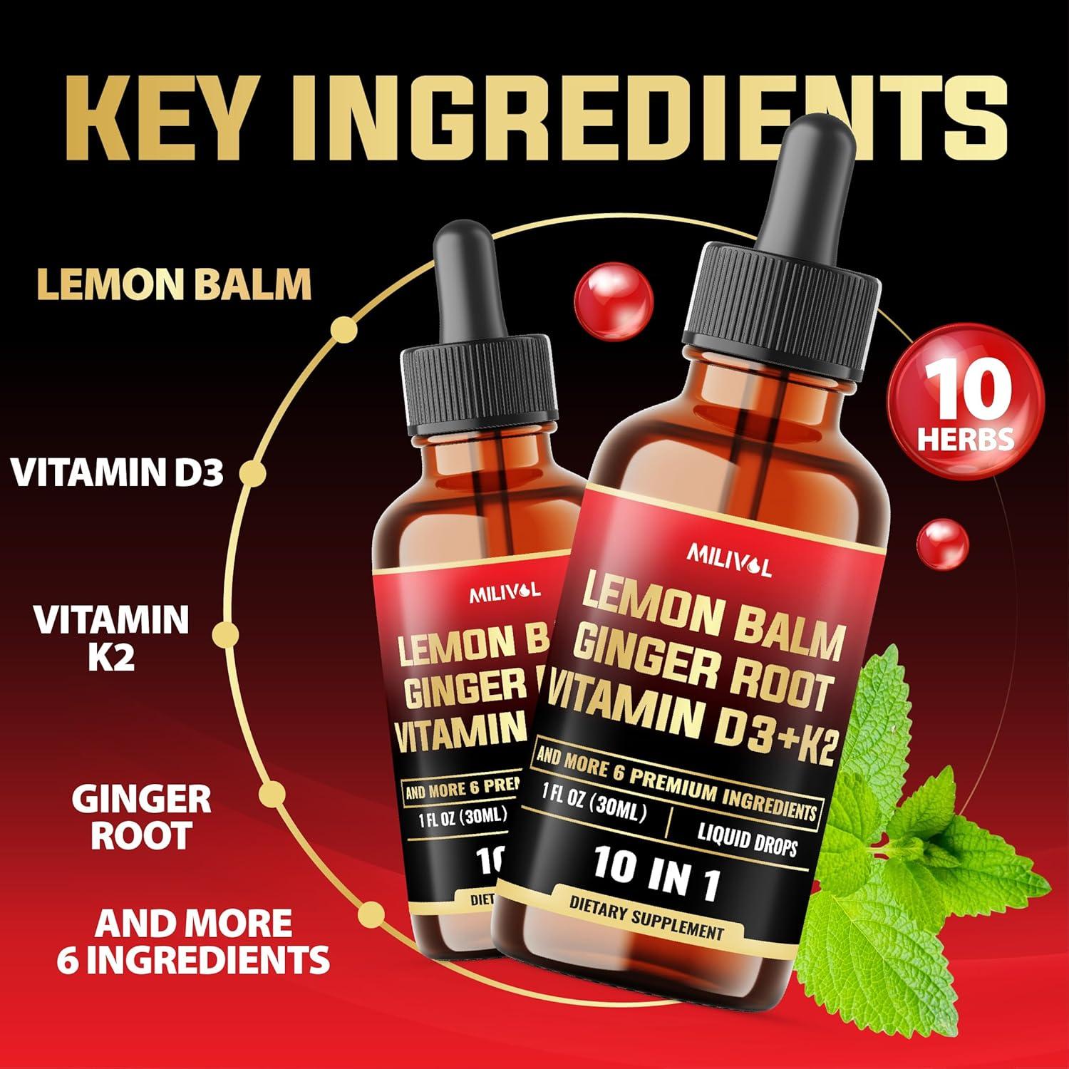 Tinctura de Melisa 10en1 Milivol 3300mg 60 Porciones