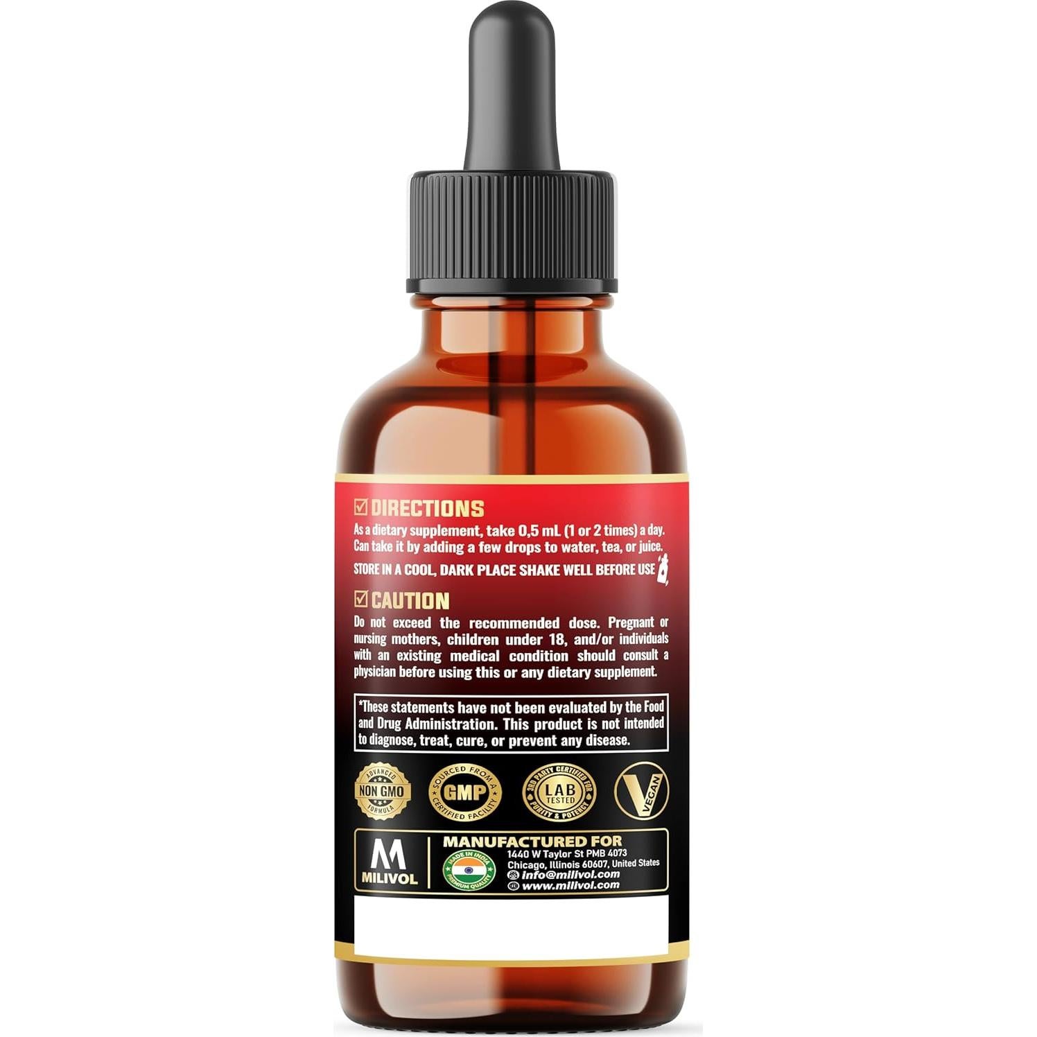 Tinctura de Melisa 10en1 Milivol 3300mg 60 Porciones