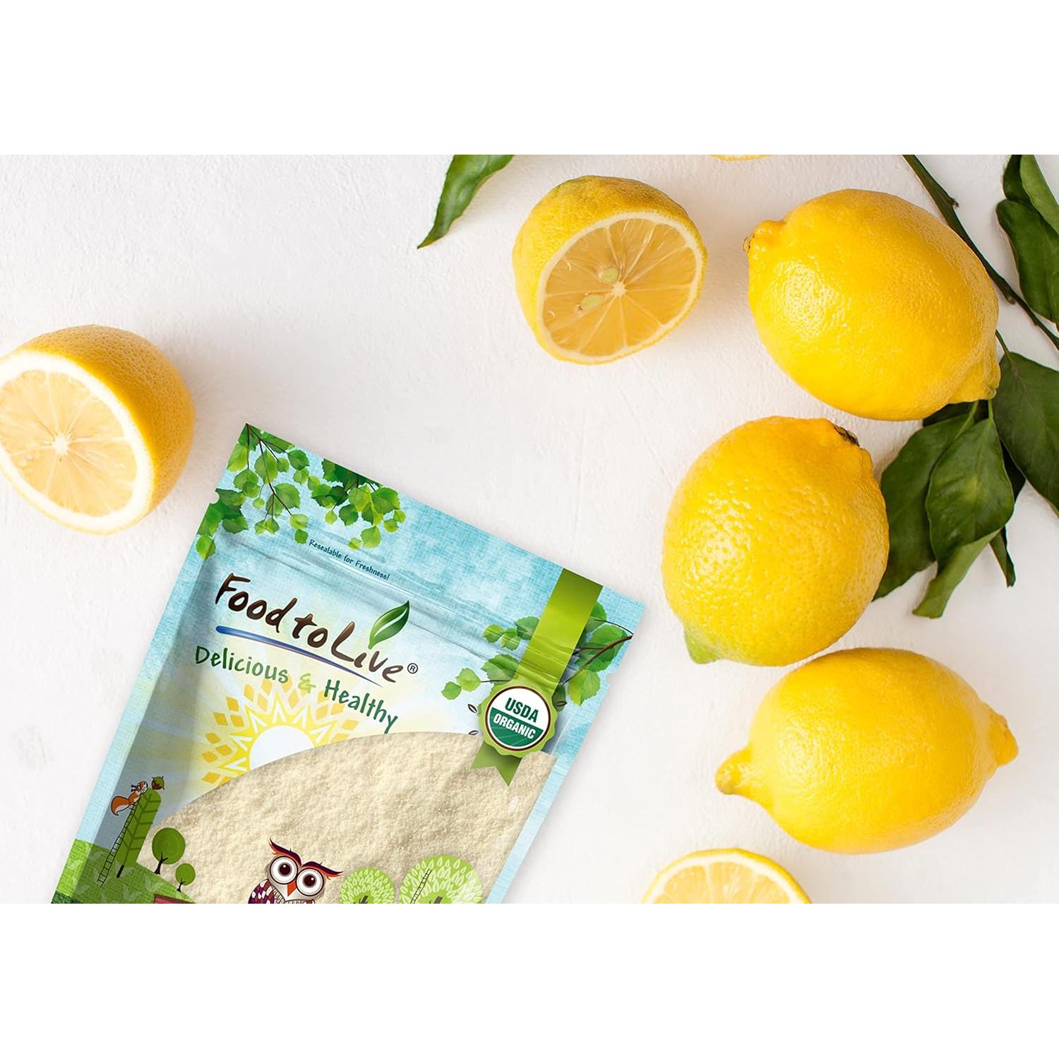 Polvo de Limón Orgánico Food to Live 0.45 kg - Sin Sulfitos