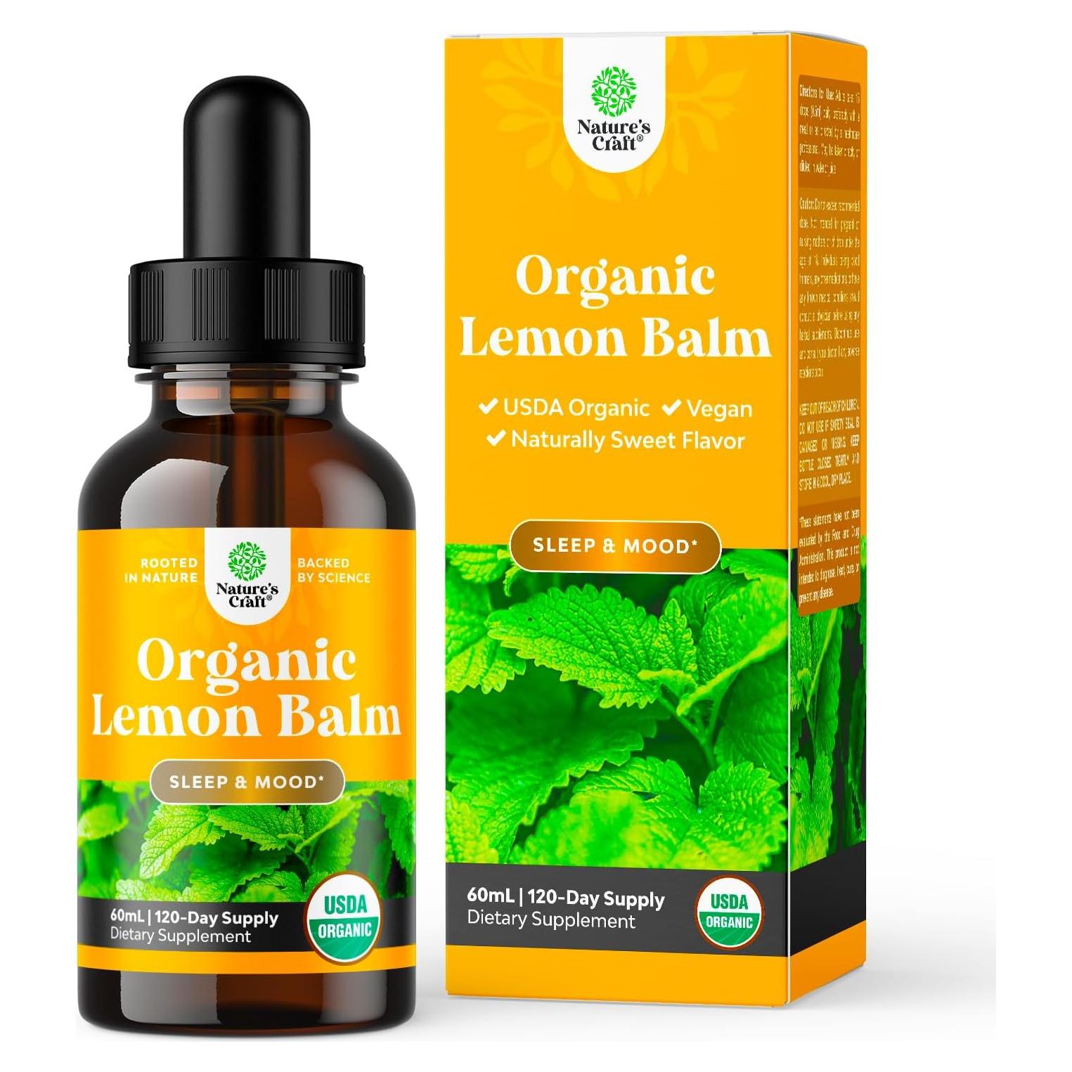 Extracto Líquido de Melisa Orgánica Natures Craft 60 ml