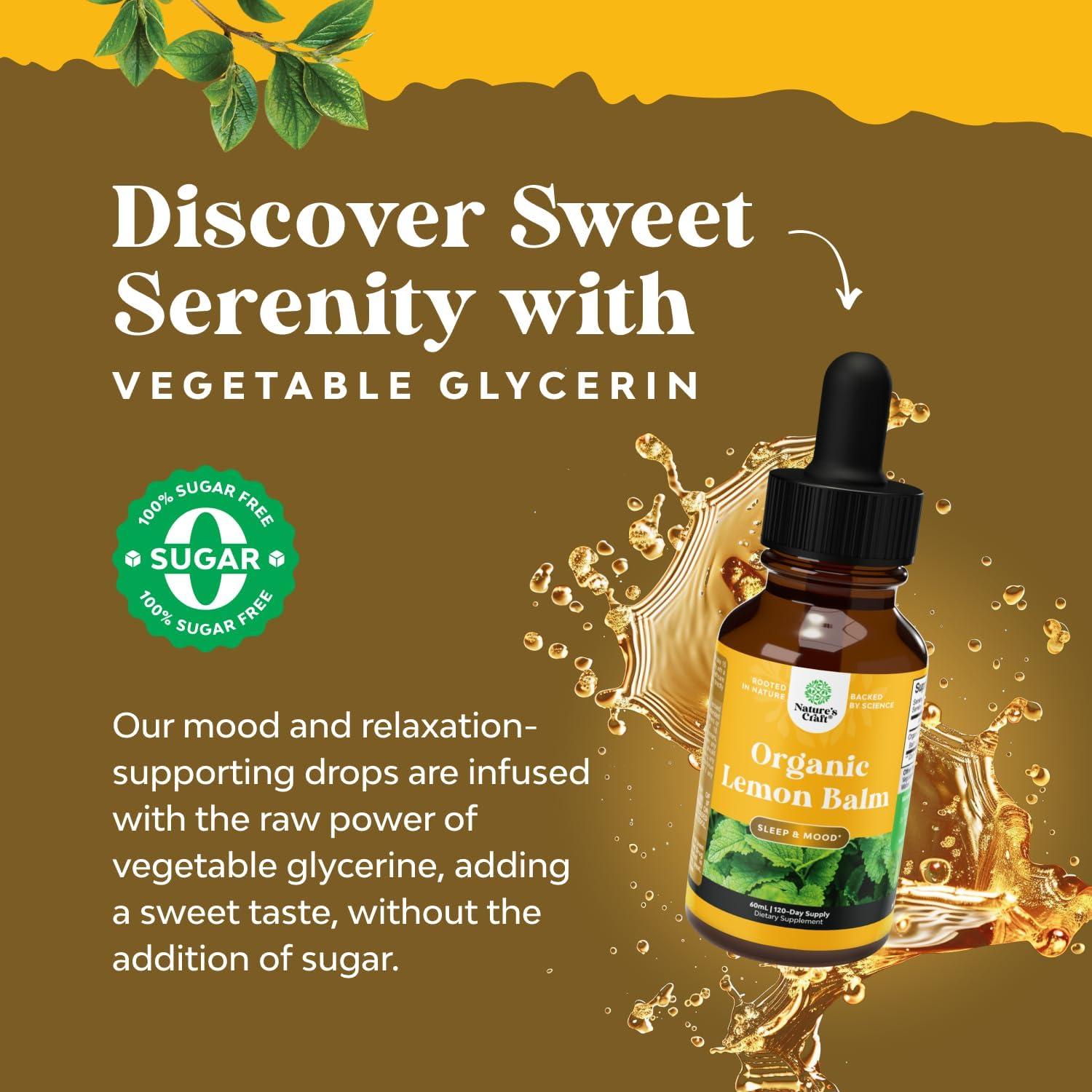 Extracto Líquido de Melisa Orgánica Natures Craft 60 ml