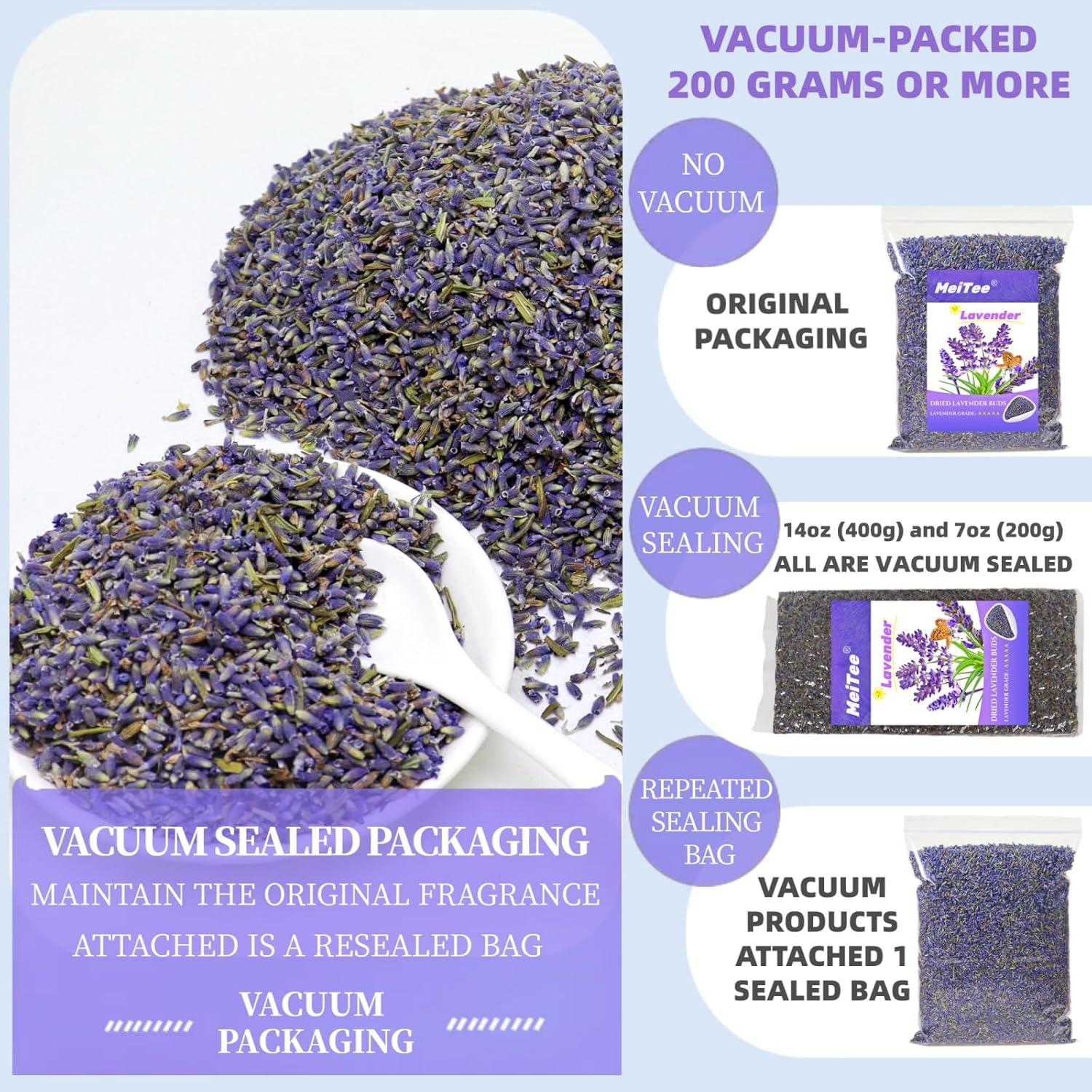 Flores Secas de Lavanda MeiTee 200g - Aroma Natural para DIY