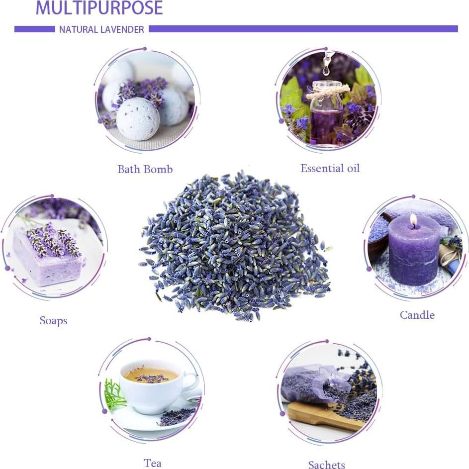 Capullos de Lavanda Secos OneDove 448g Grado Ultra Azul