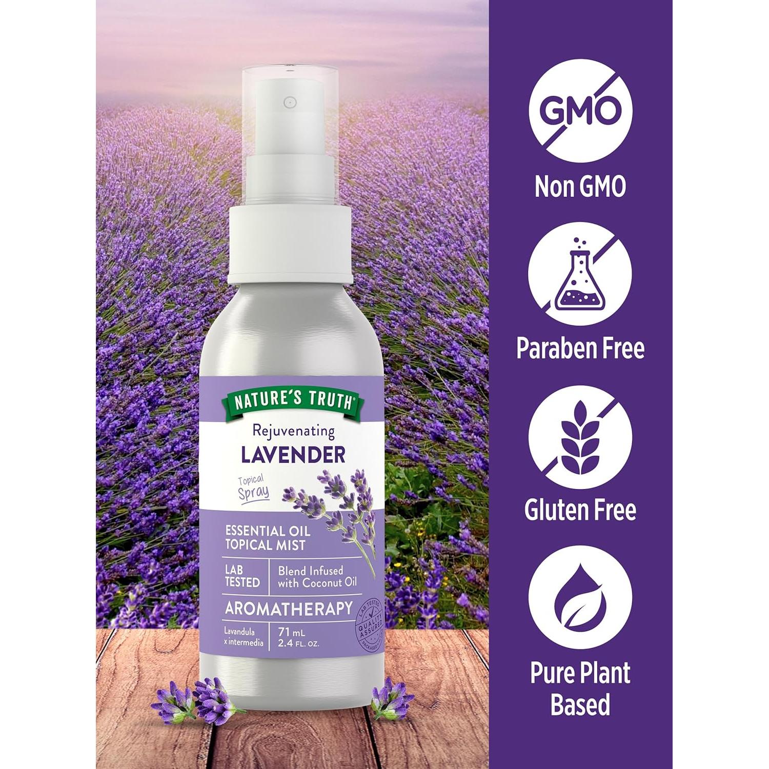 Spray Aromático de Aceite Esencial de Lavanda 70.9 ml - Verdad de la Naturaleza