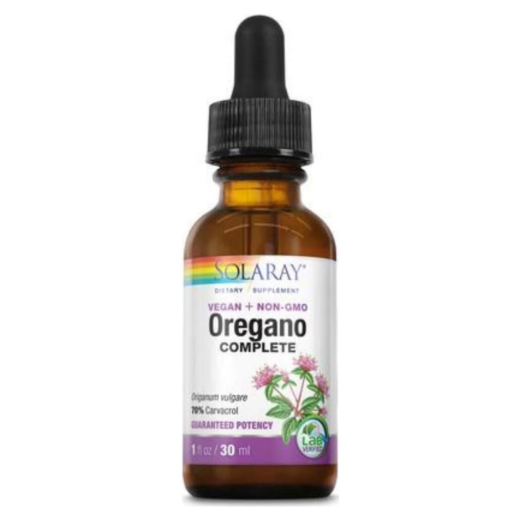 Extracto de Hoja de Orégano Solaray 68mg 30ml Sin Sabor