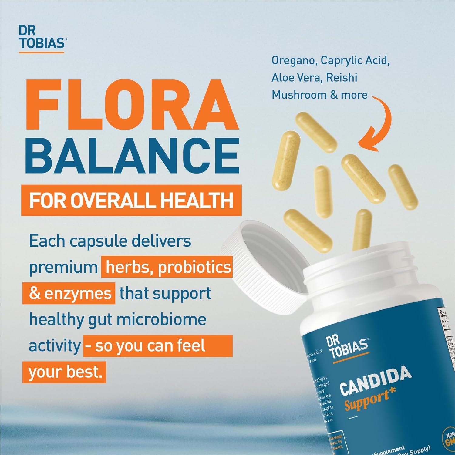 Suplemento de Soporte de Cándida Dr. Tobias, 60 Cápsulas