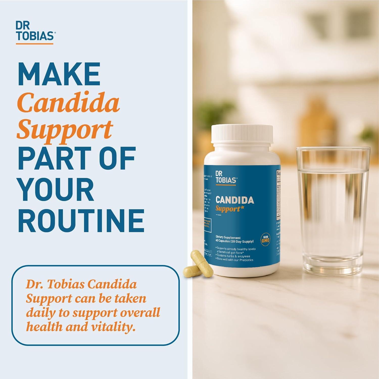 Suplemento de Soporte de Cándida Dr. Tobias, 60 Cápsulas