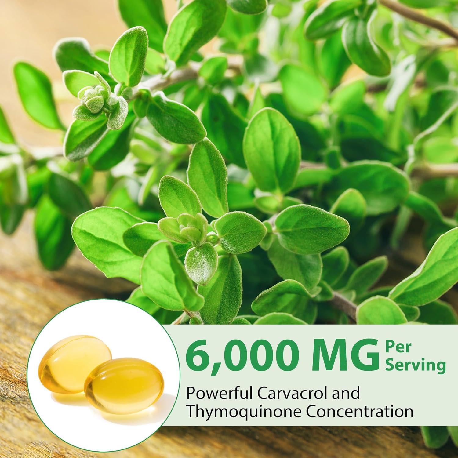 Aceite de Orégano 6000mg + Semilla Negra 200mg - 120 Cápsulas