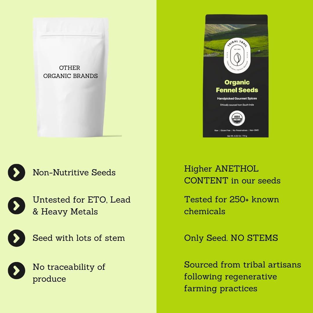 Semillas de Hinojo Orgánicas Tribal Trail 114 g - USDA Certificado
