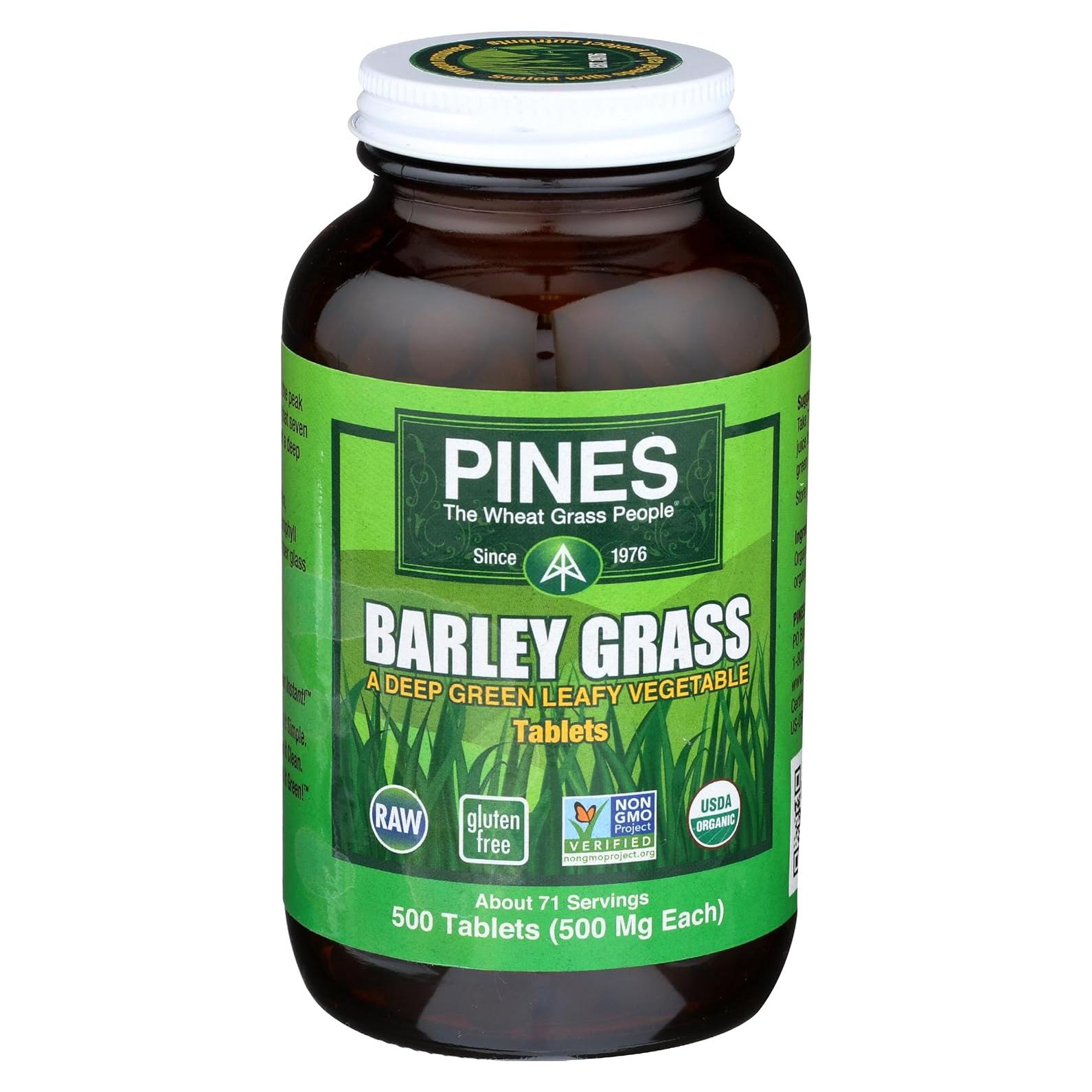 Tabletas de Pasto de Cebada Pines - 500 Unidades Orgánicas