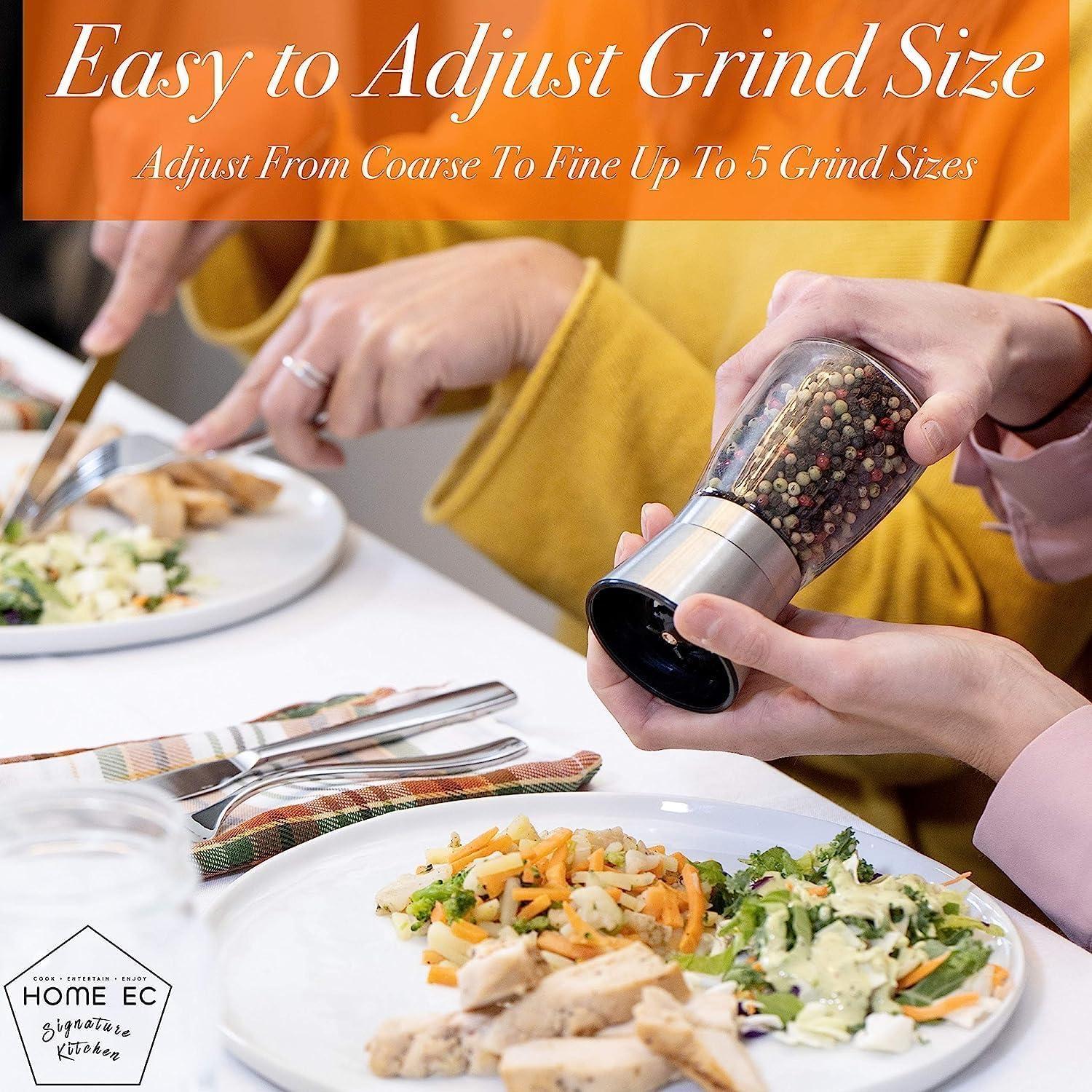 Molino de Sal y Pimienta Acero Inoxidable Ajustable 13.5 cm