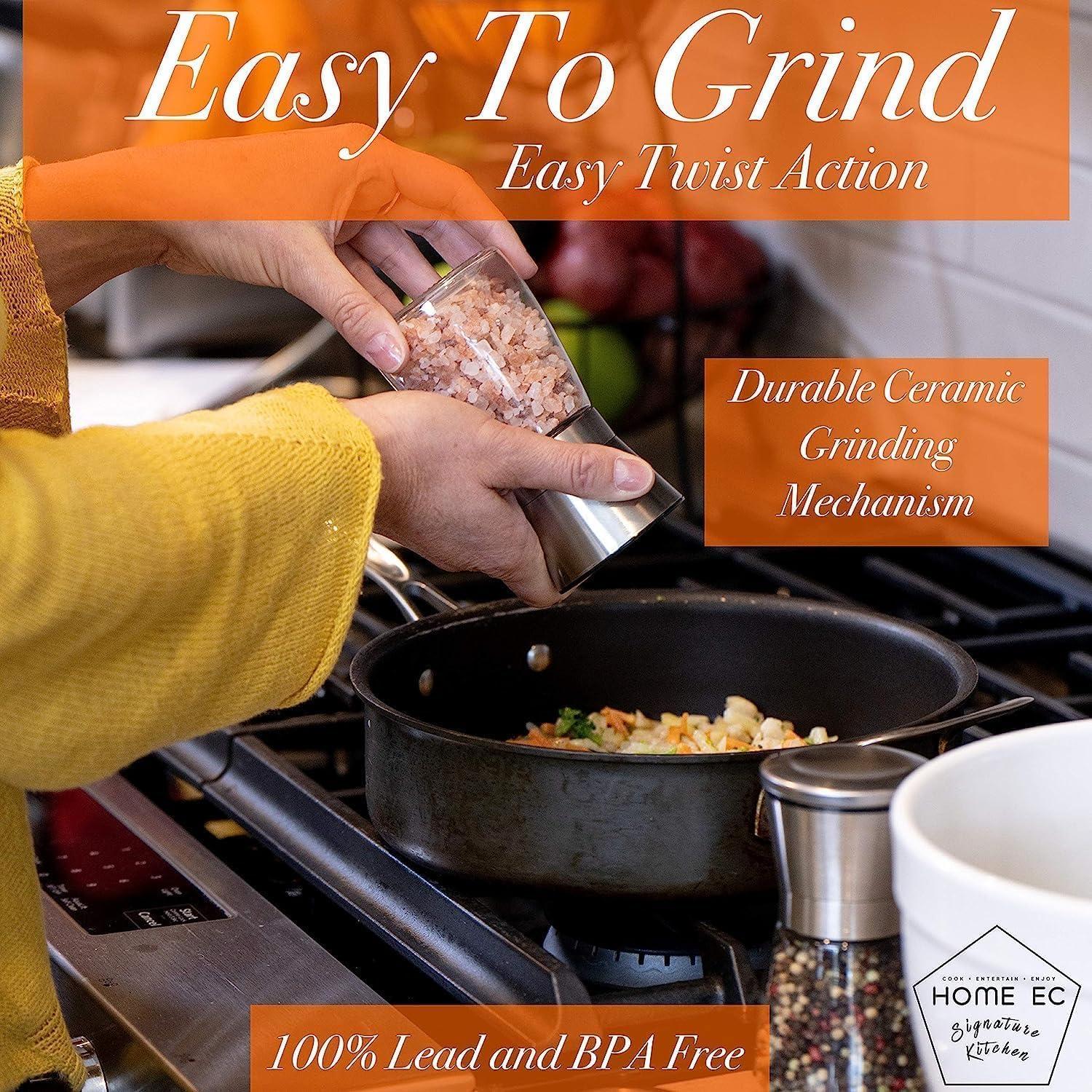 Molino de Sal y Pimienta Acero Inoxidable Ajustable 13.5 cm