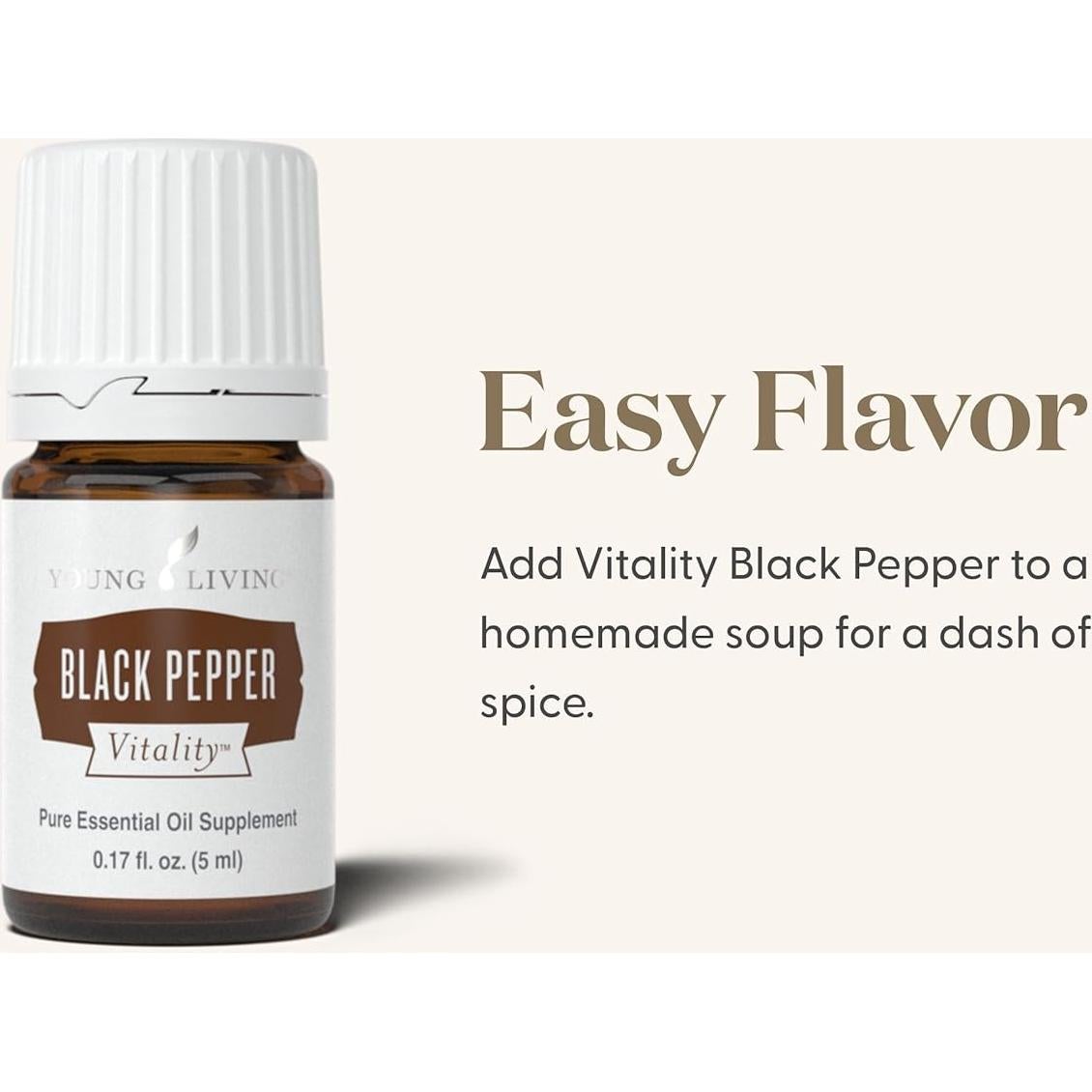 Pimienta Negra Vitalidad Joven Vida 5ml - Sazonador Antioxidante