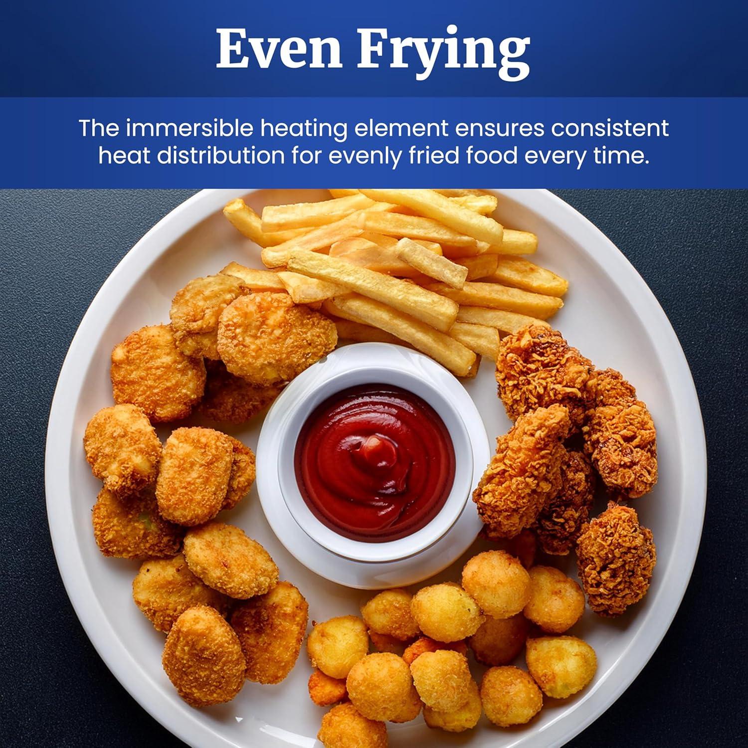 Freidora Profunda Elite Gourmet EDF-401T 4.5L 1700W 3 Cestas