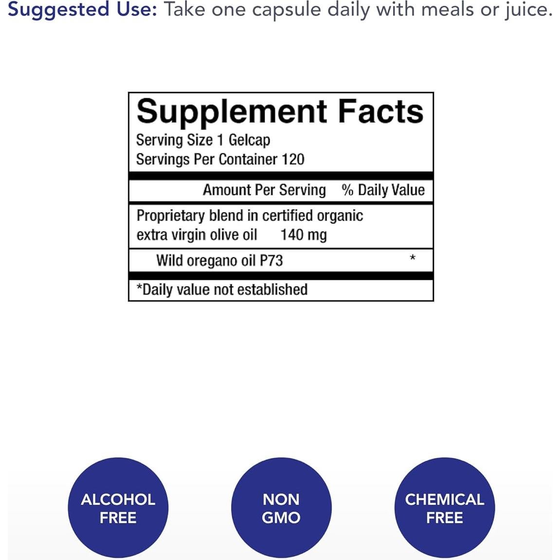 Geles de Orégano Silvestre Fuerza del Médico Extra Fuerte 120 Gelcaps