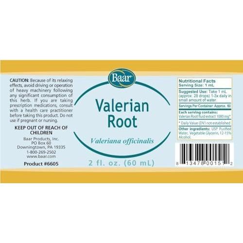 Extracto de raíz de valeriana Baar 59 ml - Suplemento natural