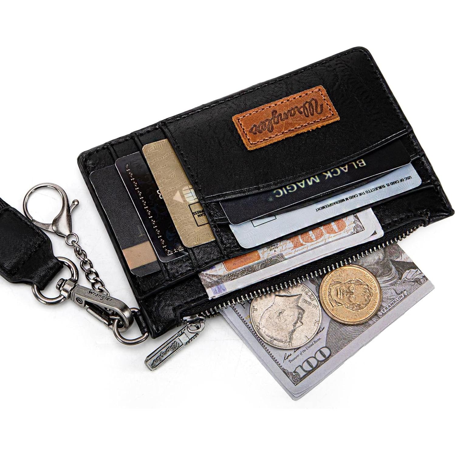 Titular de Tarjeta Montana West Wrangler Negro RFID 6 Ranuras