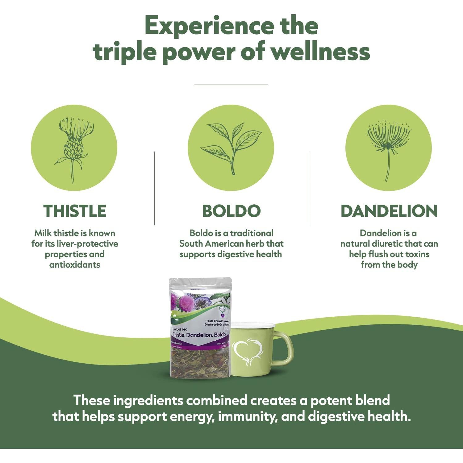 Té Herbal 100% Natural Quiere Té - Desintoxicación Hígado