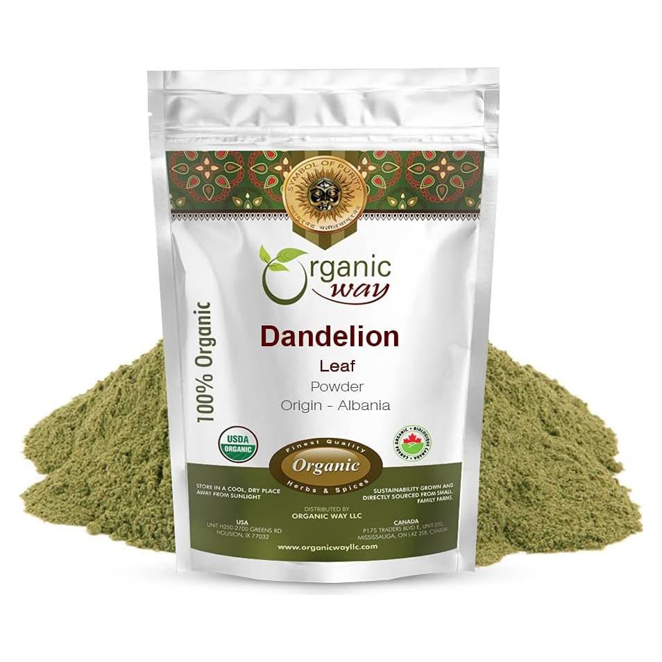 Polvo de Hoja de Diente de León Orgánico 227g - Organic Way