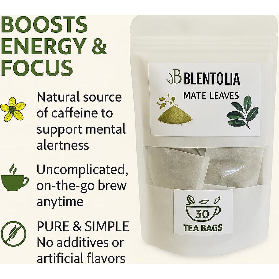 Té de Yerba Mate Blentolia - 30 Bolsitas Ecológicas - Energía Natural