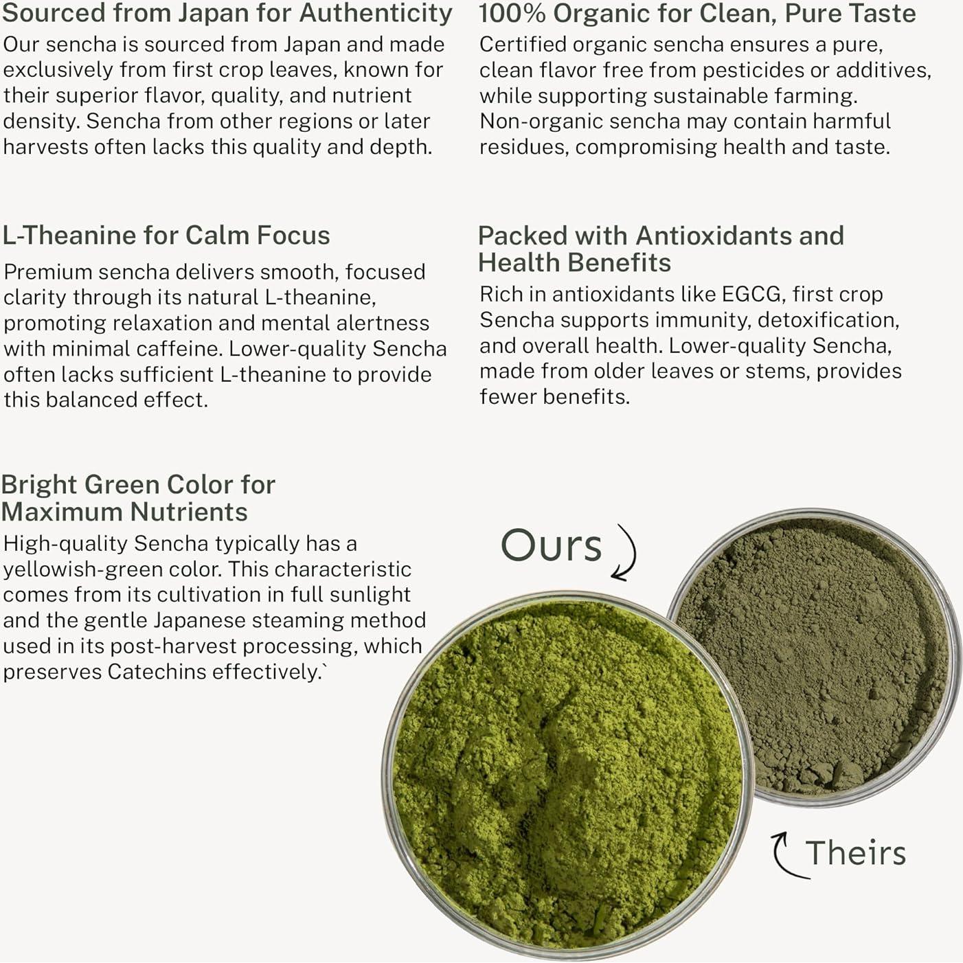 Té Verde Sencha Orgánico Yu Tea, 100 Porciones, 75 g