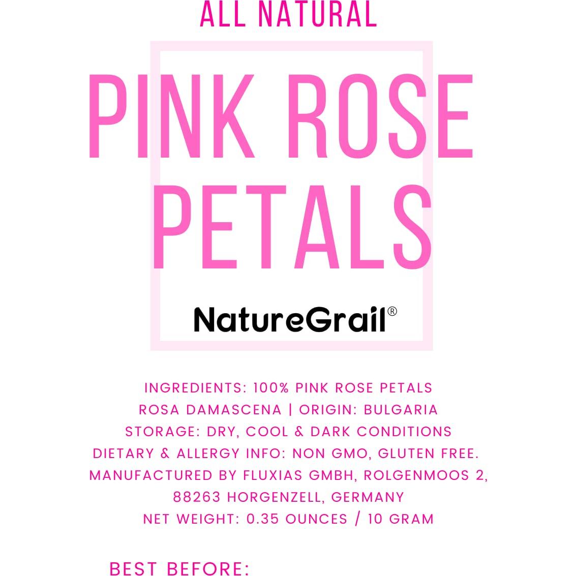 Pétalos de Rosa Damascena 100% Naturales Comestibles 10g