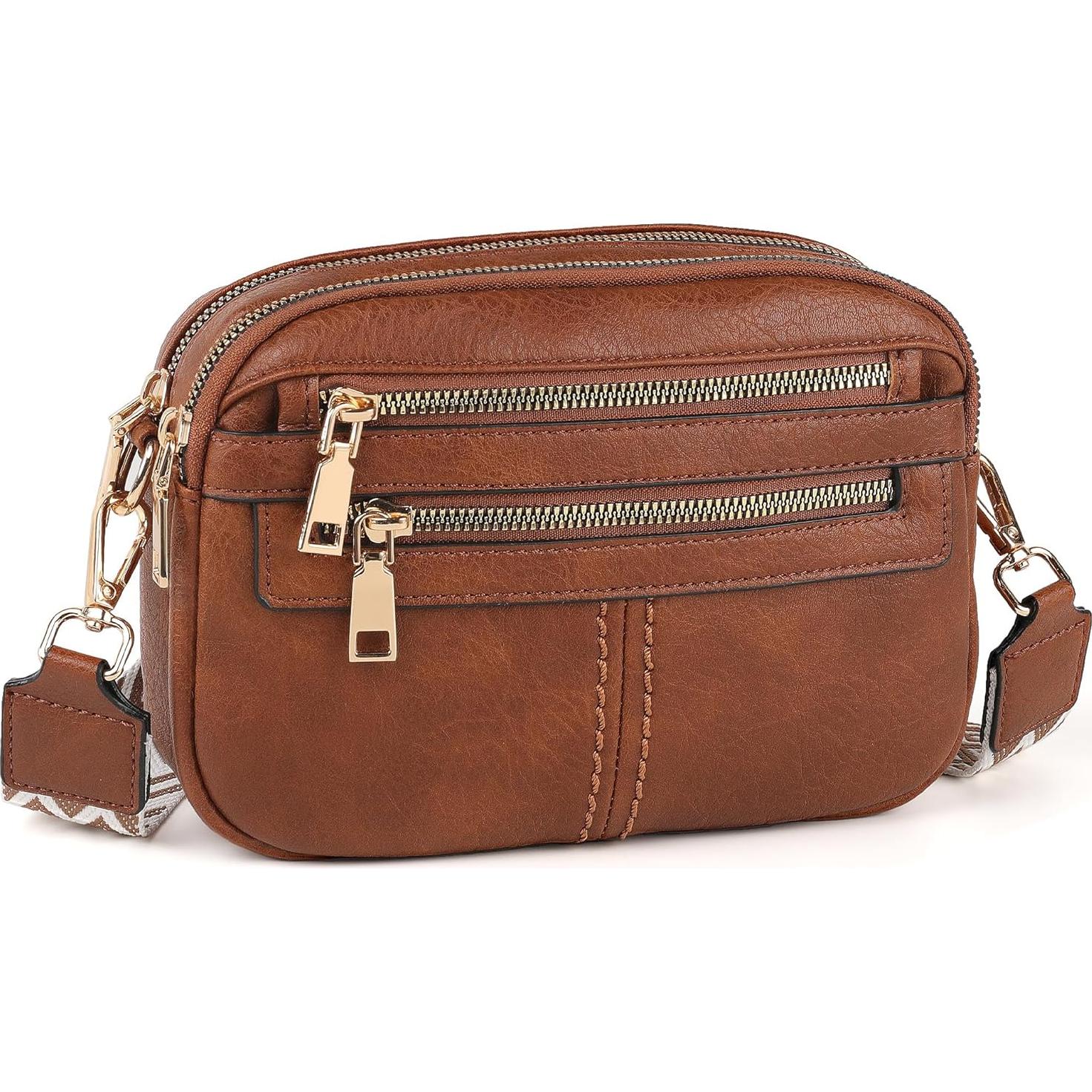 Bolso Cruzado TAN.TOMI de Cuero Vegano 6 Bolsillos