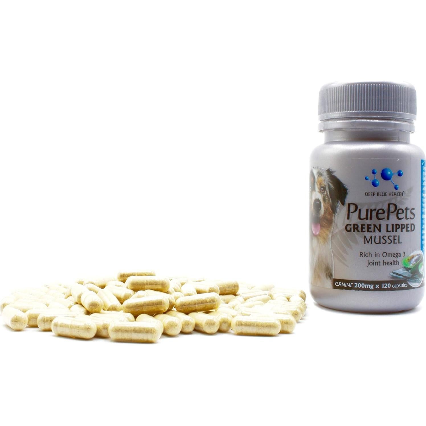 Cápsulas de Mejillón de Labio Verde PurePets 200mg x 120